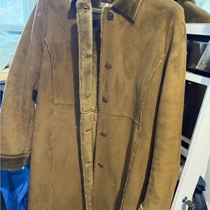 Women's Brown Suede Coat